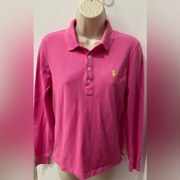 Ralph Lauren Womens Longsleeved Pique Polo 👚 - Picture 2 of 7